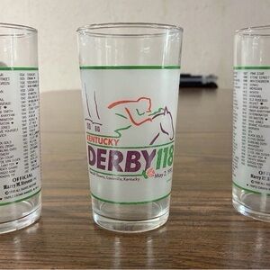 Kentucky Derby 118 Official Glasses Set of 3 Vintage Churchill Downs Collectible